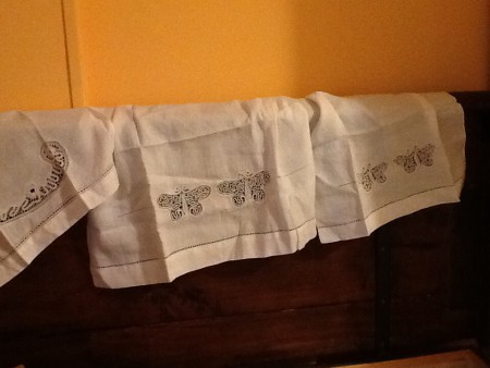 Asciugamani lino farfalla