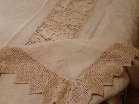 Copriletto Lino e filet 